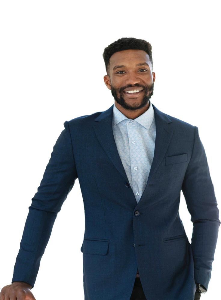 Cut out of young businessman